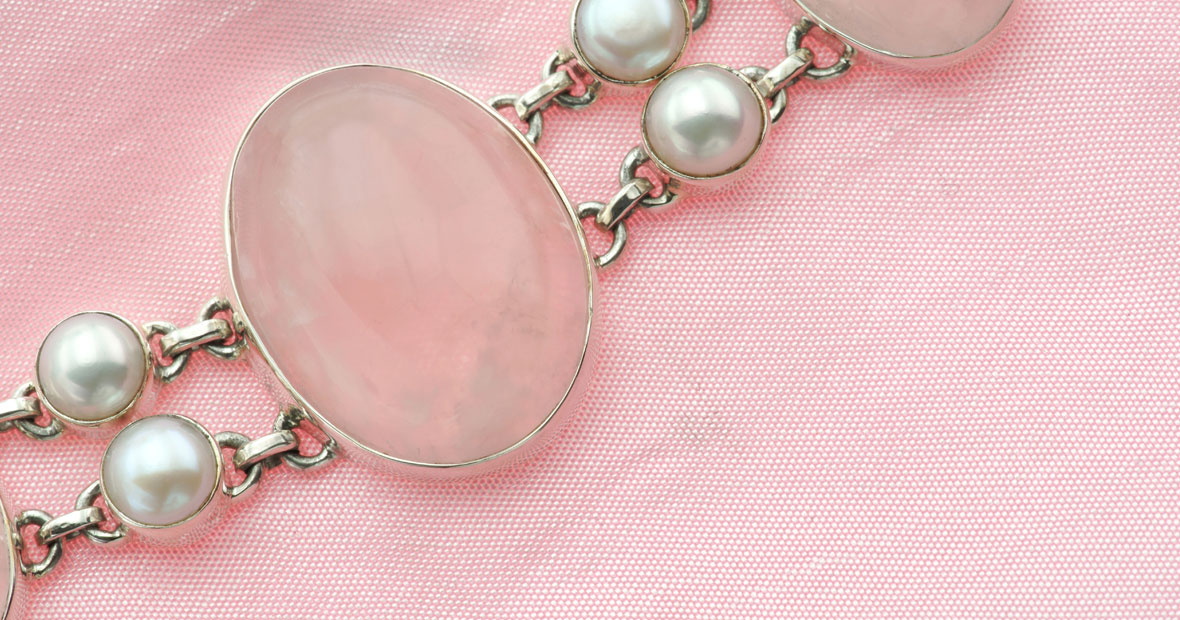Bijoux en quartz rose